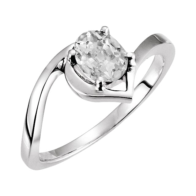 Handcrafted Single Stone Ring 3 ct – main view