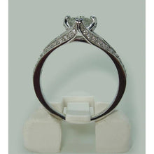 Split Shank Real Diamond Solitaire With Accents Engagement Ring 1.65 Carats