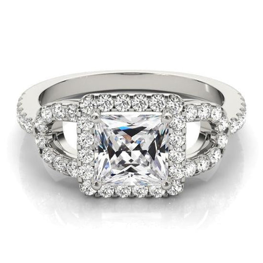 natural round diamond 6.50ct ring front view