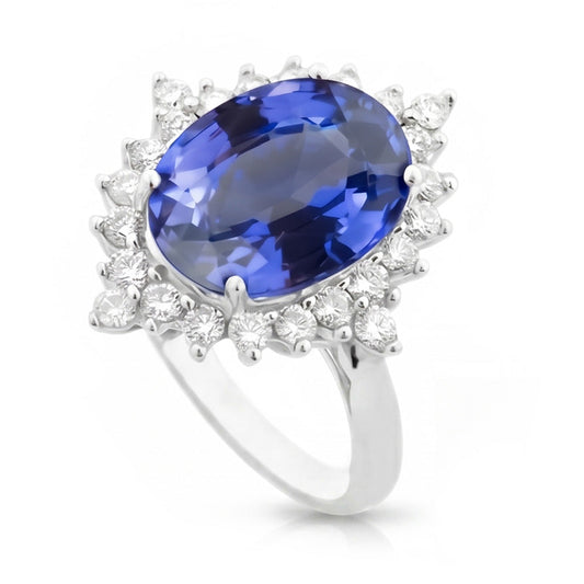 Sri Lanka Color Sapphire Oval IGI CERTIFIED Diamond Ring 8.51 Carat Gemstone Jewelry