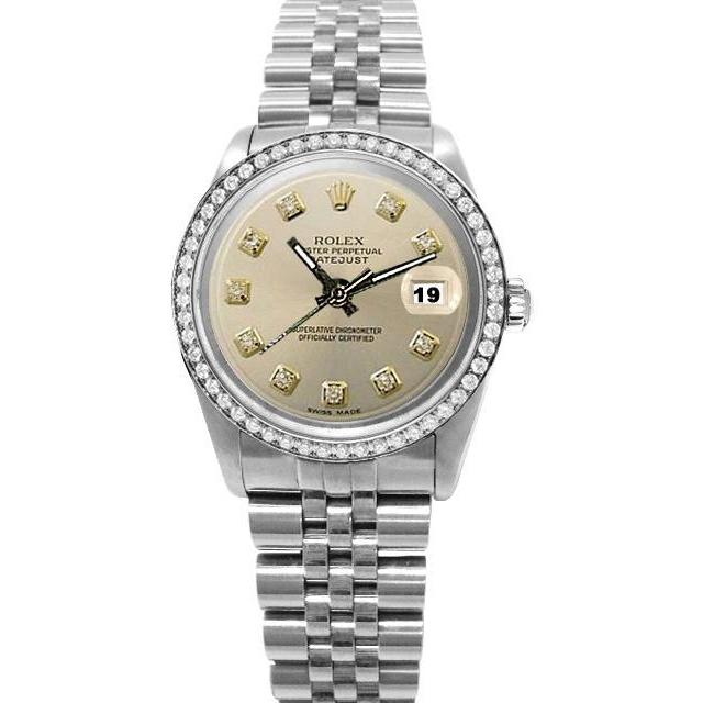 Stainless Steel Jubilee Rolex Date Just Dial Bezel Datejust Watch