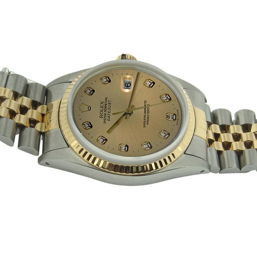 Stainless Steel And Yellow Watch Date Just