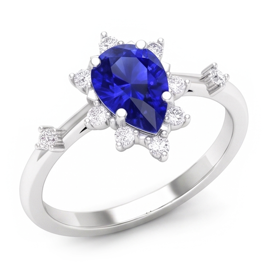 Star Cornflower Blue Sapphire Colored Stone Ring 1.50 ct – 14K