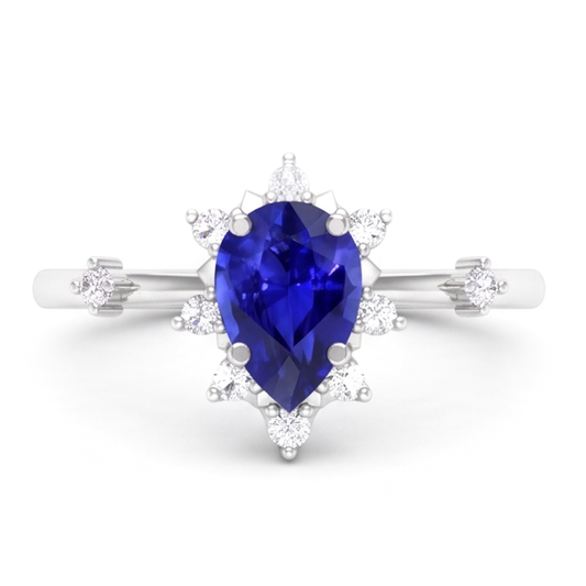 Star Cornflower Blue Sapphire Colored Stone Ring 1.50 ct – 14K