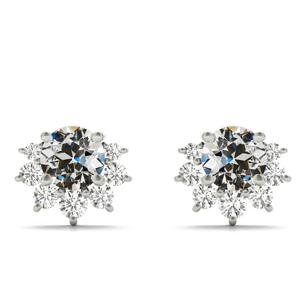 Drop Earrings 14 Karat White Gold with Diamond – main view