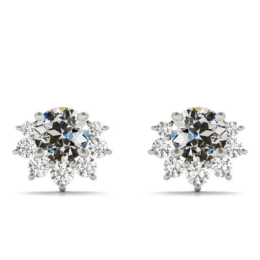 Drop Earrings 14 Karat White Gold with Diamond – main view