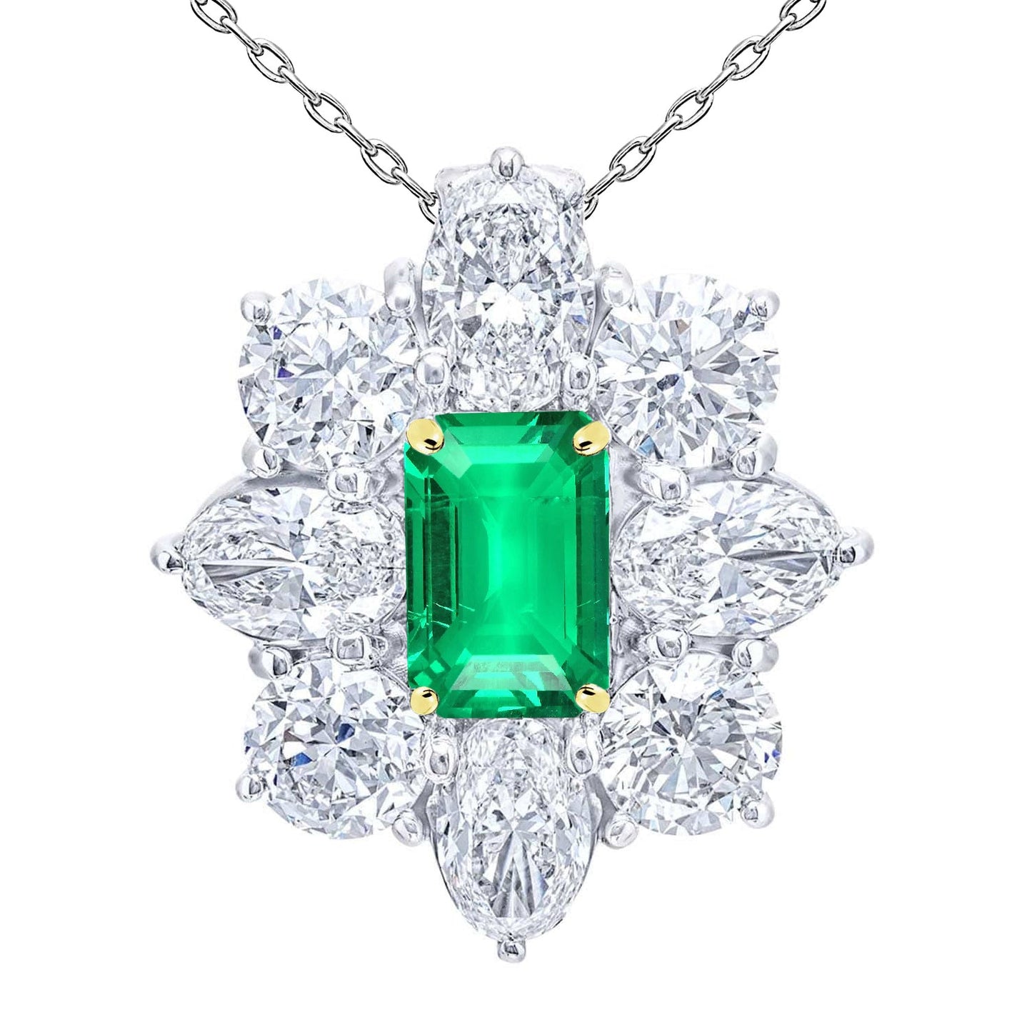 Shimmering Stone Pendant Necklace 4.50 ct – main view