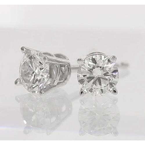 Stud Genuine Diamond 2 Carats