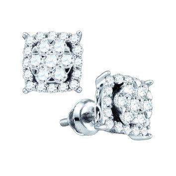 Studs Earring Women 3 Ct Round Cut Prong Set Real Diamonds White Gold