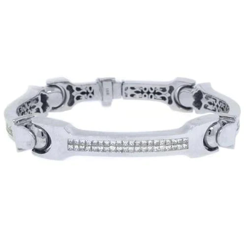 Stylish Real White Gold Bracelet For Men