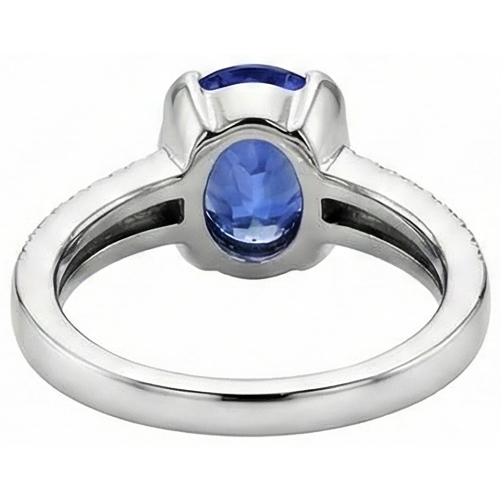 Tanzanite Oval And Round Natural Earth Mined DIAMOND ( NOT LAB GROWN )s 3.75 Carat Gemstone Ring Jewellery