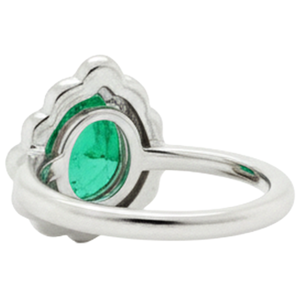 Handcrafted Gemstone Ring 1 ct – top view