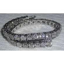 Tennis Bracelet 10.10 Carat Genuine Diamonds White Gold
