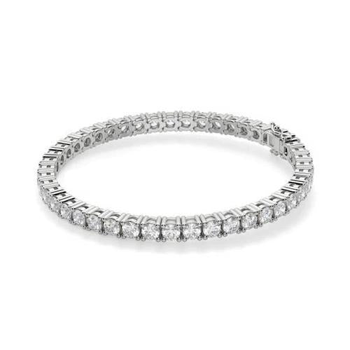 Tennis Bracelet Round Cut 8.10 Carats Real Sparkling Diamonds White Gold