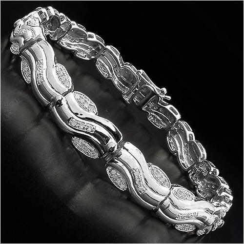 Tennis Bracelet Women 5 Ct Round Brilliant Cut Genuine Diamonds White Gold