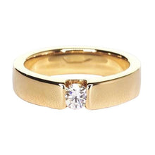 Tension Set 0.30 Carats Genuine Yellow Gold 14K Anniversary Band
