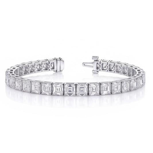 The Most Expensive Bracelet With Asscher Natural Earth Mined Diamonds