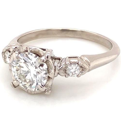 Three-Stone Engagement Ring 2.60 Carats 4 Prong Women Real Jewelry