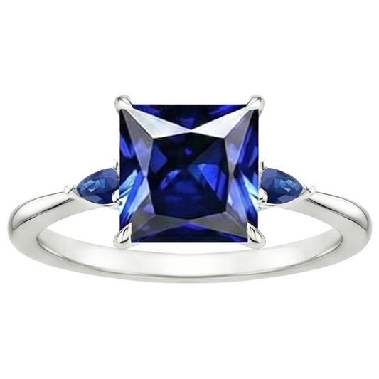 natural princess sapphire 5.25ct ring top view
