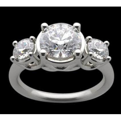 Natural Diamond Lucida 2.50 Carat Engagement Ring White Gold