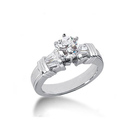 Three Stone Style 2.31 Carat Natural Diamonds Anniversary Ring White Gold New