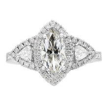 Trillion & Marquise Natural Old Miner Diamond Halo Ring 9.50 Carats Gold