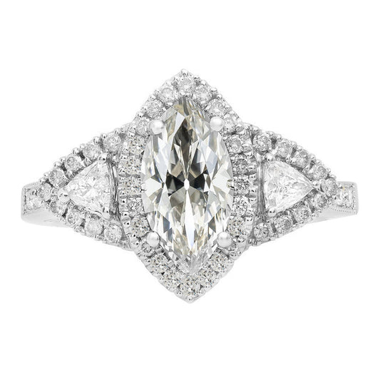 natural round diamond 9.50ct ring front view