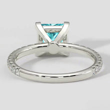Tropical Blue Cushion Paraiba Ring