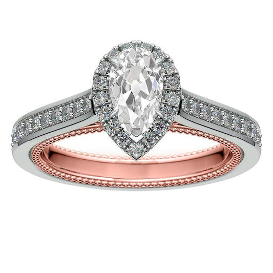 natural round diamond 3.90ct ring front view