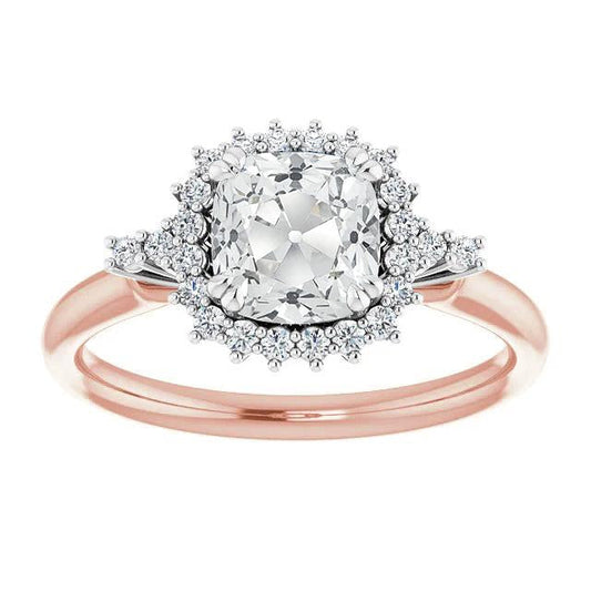 natural round diamond 7.50ct ring front view
