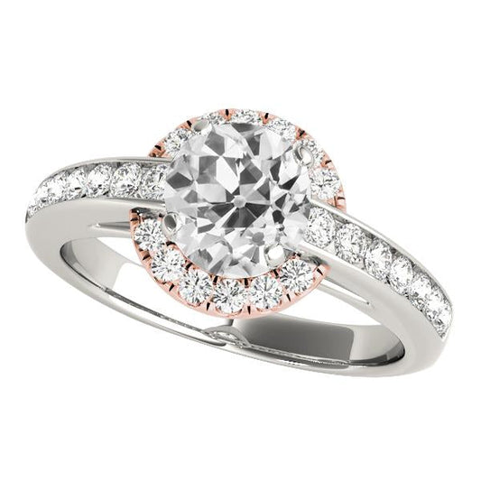 natural round diamond 4.50ct ring front view