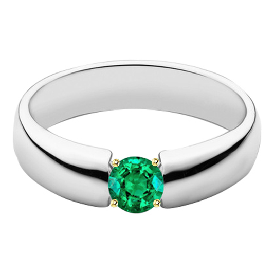 High-End Fine Emerald Precious Stone Ring 1 ct – main view