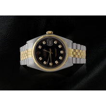 Two Tone Men Rolex Datejust Watch-Diamond Dial Jubilee Bracelet