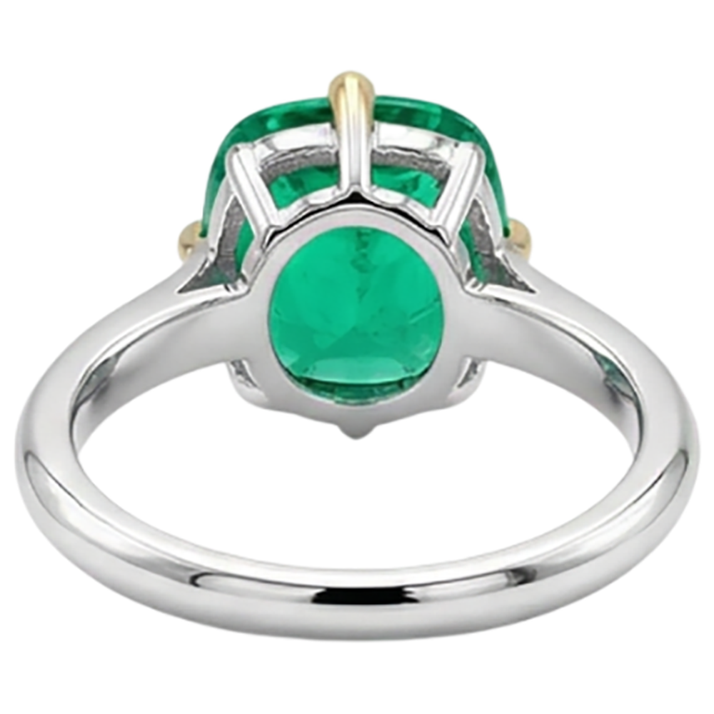 Handcrafted Fine Emerald Precious Stone Ring 2 ct – detail view
