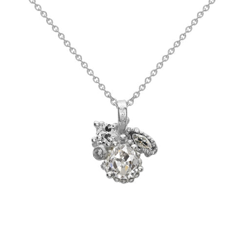 Drop Pendant 14K White Gold with Diamond – main view