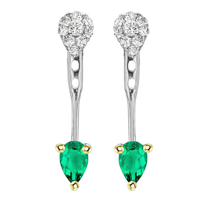 Luxurious Colombian Emerald Gemstone Earring 1 ct – main view