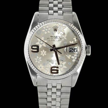 Very Fine Men Women Rolex Datejust Watch Flower Dial Jubilee Ss QUICK SET