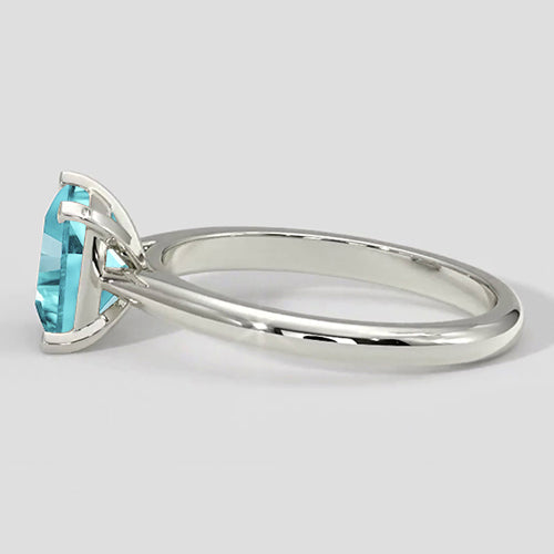 Vibrant 1.75 Carat Cushion Paraiba Ring
