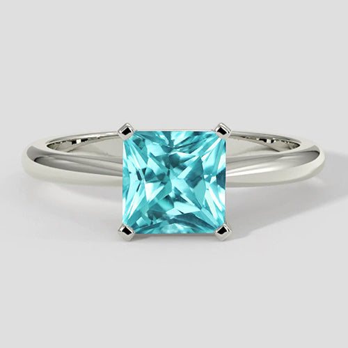 Vibrant 1.75 Carat Cushion Paraiba Ring