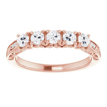 Vintage Style Half Eternity Band Old Miner Real Diamond Prong Set 4 Carats