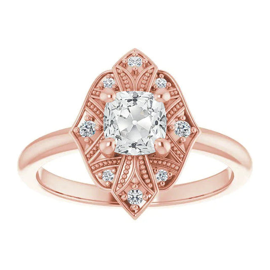 natural round diamond 3.75ct ring front view