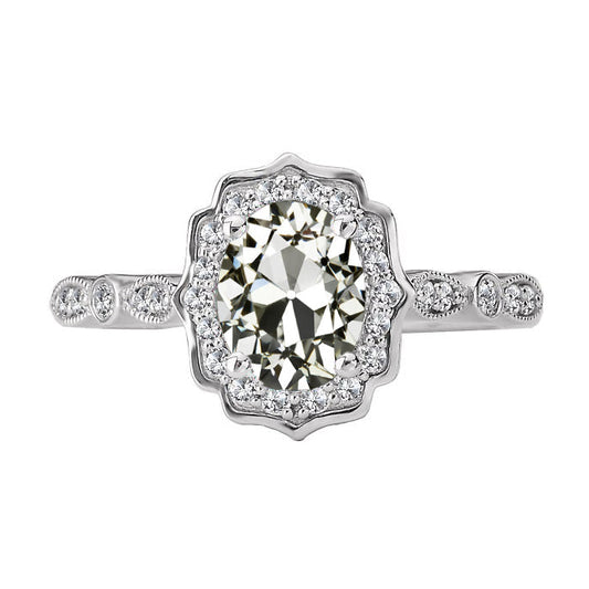 natural round diamond 5.50ct ring front view