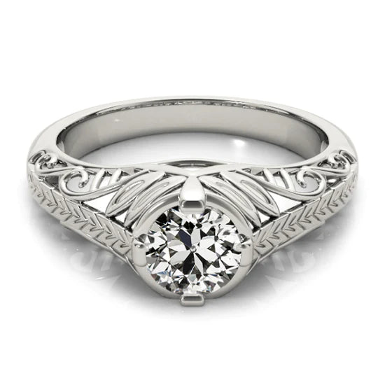 Vintage Style Old Cut Real Diamond Ring Jewelry 2.75 Carats Gold