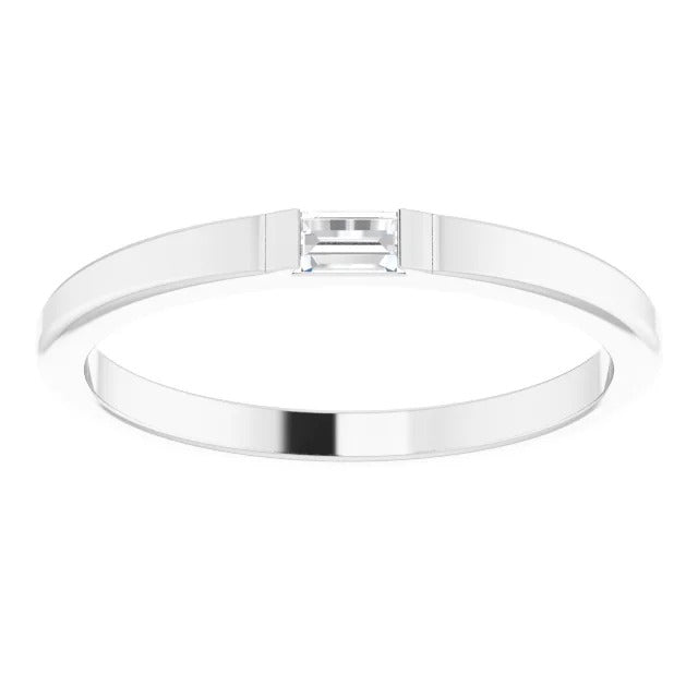 Wedding Band 0.30 Carats Natural White Gold Men's Ring