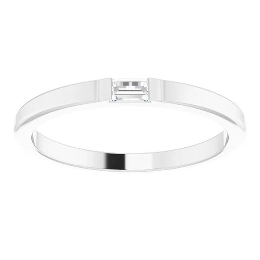 Wedding Band 0.30 Carats Natural White Gold Men's Ring