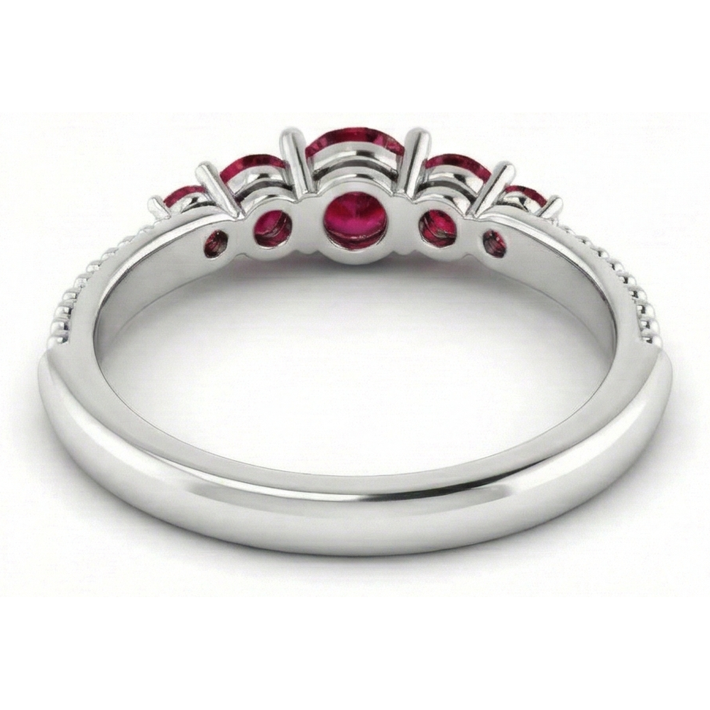 Wedding Ring Burma Ruby 1.10 Carats Antique Style Jewellery New