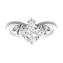 Wedding Ring Enhancer Cushion Old Cut Real Diamond Beaded Style 5.75 Carats