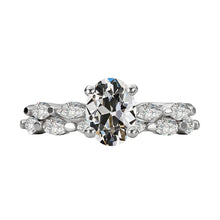Wedding Ring Marquise & Oval Old Cut Natural Diamond 14K Gold 5 Carats