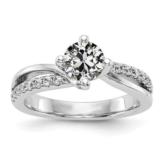 natural round diamond 2.75ct ring front view