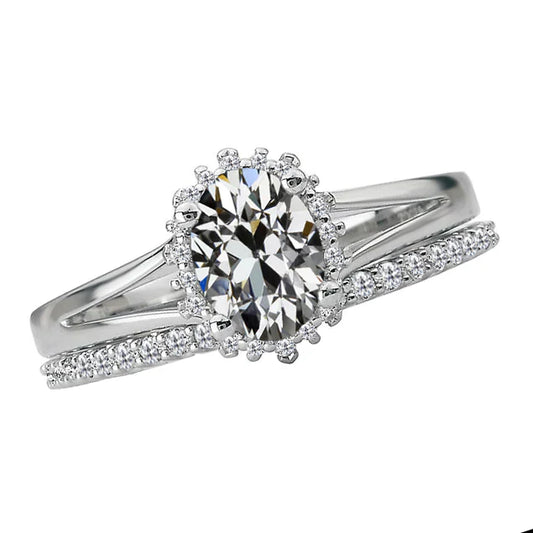 Natural Brilliant Diamond Proposal Ring 3 ct 14 Karat White Gold – main view